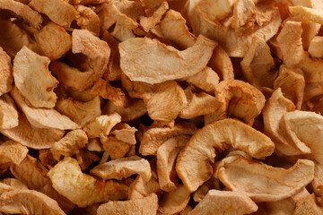 Dried apples texture