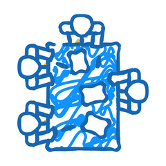 board director doodle icon sketch vector. board director sign. isolated symbol illustration