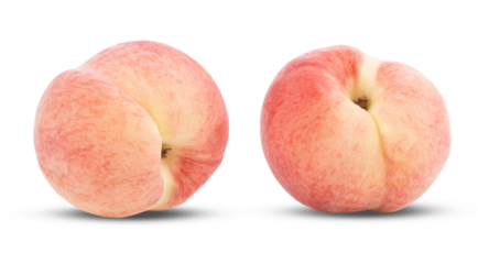 Pink peach isolated on transparent png