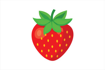 , Cute Strawberry vector art illustration