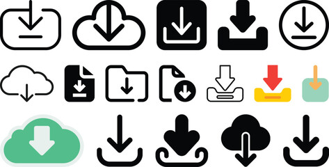 Download files icon set collection © DesignRevel