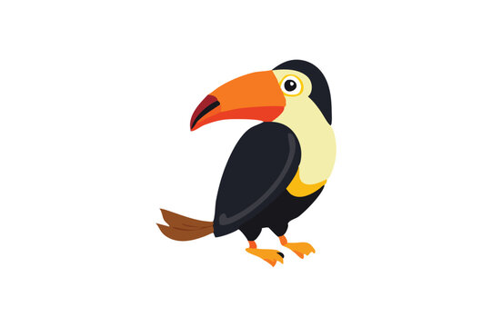 recommend clip art: cute toucans bird vector art illustration 