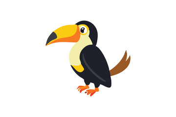 cute toucans bird vector art illustration 