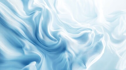 Obraz premium Stunning abstract 3D tech trails swirl across a soft white-light blue background, creating a captivating artistic display of innovation
