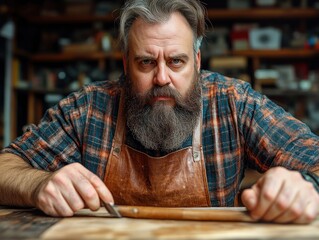 Craftsman Working in Workshop, Passion for Woodworking, Skillful Hands, Detailed Work, Traditional Craft, Woodcarving, Artisan, Woodworking Tools, Wood, Craft, Handcrafted, Workshop, Woodworking