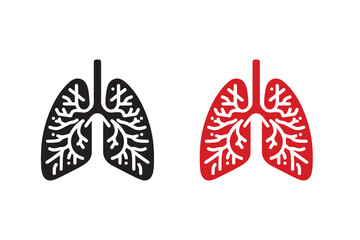 Human Lungs silhouette Illustration