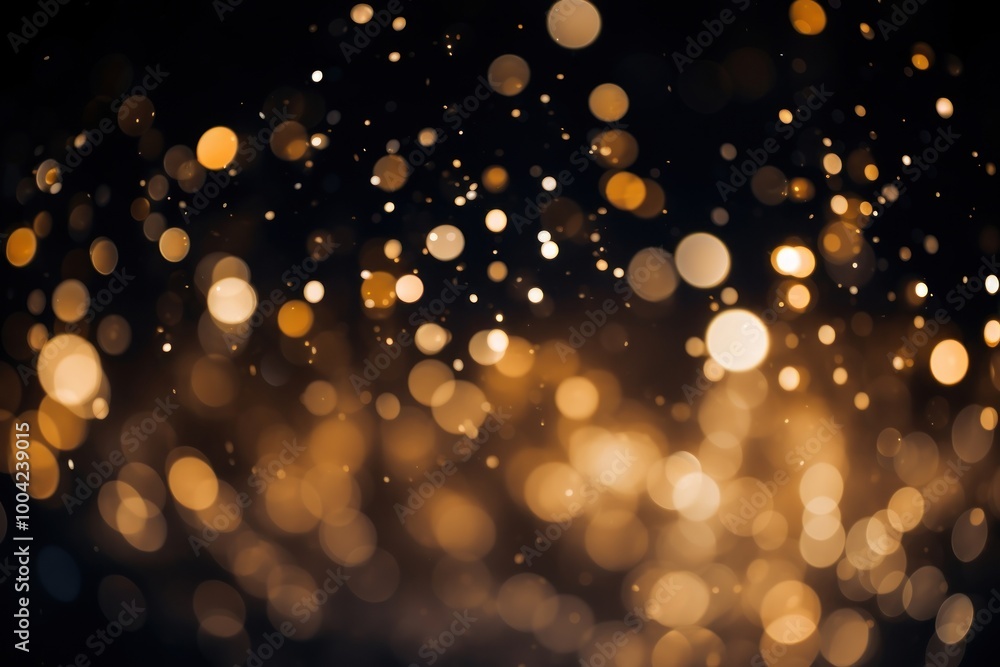 Sticker Small gold bokeh backgrounds lighting outdoors.