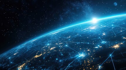 Obraz premium Global Network and Connections