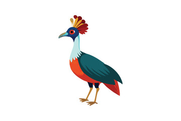 Cute Chinese monal  vector art illustration