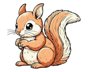 Baby Squirrel color on a white background