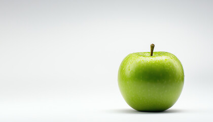 Green apple on a white isolate background.