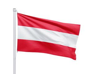 Austria national flag on white background.