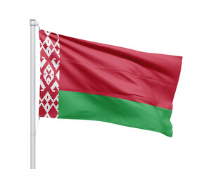 Belarus national flag on white background.