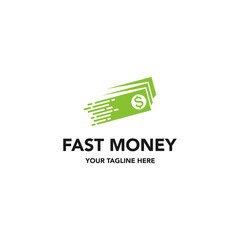 Fast money logo design. Illustration vector, suitable for your design need, logo, illustration, animation, etc.
