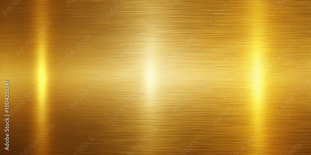 Poster panoramic texture of gold metallic polished glossy abstract background with copy space