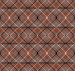 Seamless geometric mosaic pattern, mirroring design.