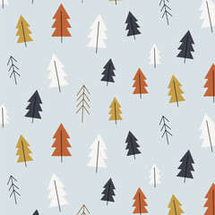 Seamless pattern design for fabrics. New Year and Winter theme