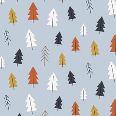 Obraz premium Seamless pattern design for fabrics. New Year and Winter theme