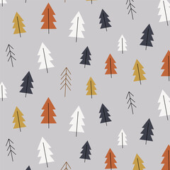 Obraz premium Seamless pattern design for fabrics. New Year and Winter theme