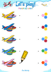 Match by color fun logic game for kid activities air theme 15