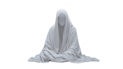 Abstract Figure in White Drapery