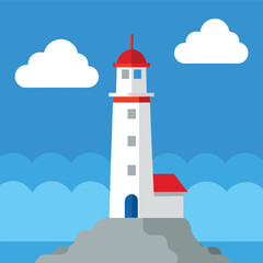 Stunning Lighthouse Vector Design.