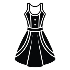 Apron Dress Silhouette Art.