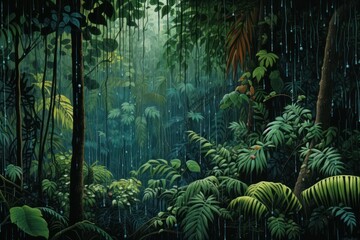 Tropical rain forest vegetation outdoors woodland.