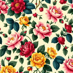 seamless pattern with roses
