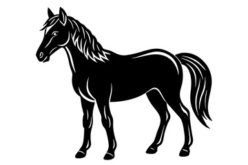 Elegant Minimalist Horse Design Vector Art for Modern Decor
