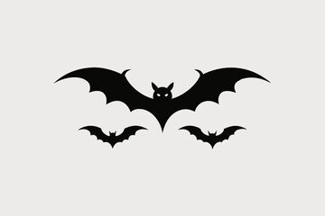 Minimalist Halloween Vibes with Bat Vector Illustration for Spooky Season
