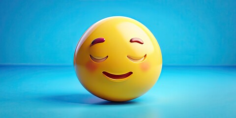 Cute Sleepy Emoji Illustration Representing Restfulness and Relaxation in Digital Communication