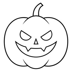 Scowling Angry Halloween Pumpkin Vector Perfect for Halloween Designs

