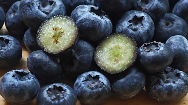 fresh black blueberry