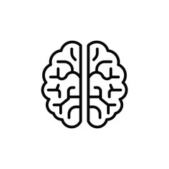 Brain icon logo design template isolated illustration