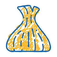 khinkali traditional food doodle icon sketch vector. khinkali traditional food sign. isolated symbol illustration
