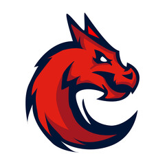 Naklejka premium red fox head