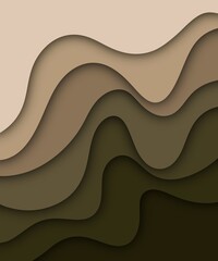 gradient abstract background with paper cut style