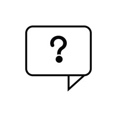 Question symbol icon logo design template isolated illustration