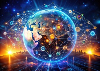 Digital Technology and AI in Global Internet Network with Big Data, Cybersecurity, and Coding Concepts