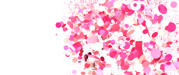 Pink confetti celebration burst
