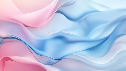 Obraz premium Abstract blue and pink flowing waves.