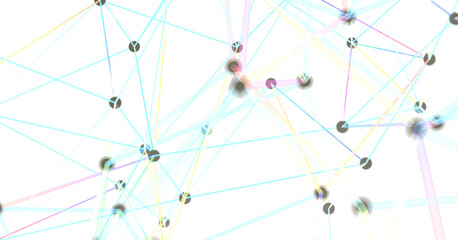 Abstract Colorful Network of Lines