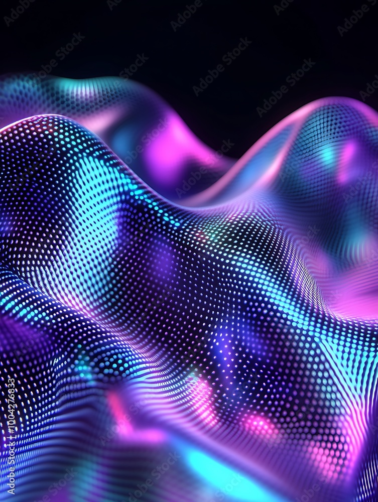 Aufkleber abstract digital wave patterns with vibrant colors, ideal for backgrounds or designs. a minimalist p