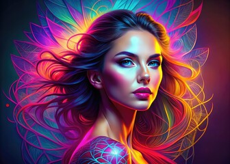 Elegant Line Art of a Woman Emphasizing Beauty, Grace, and Feminine Strength in Minimalist Design