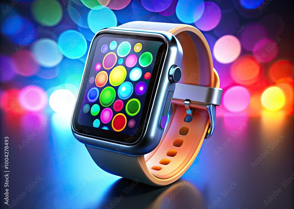 Poster elegant smartwatch on hand displaying modern technology and style in a contemporary setting