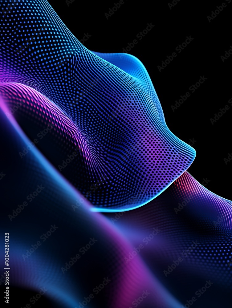 Poster abstract flowing wave pattern with vibrant colors, suitable for backgrounds and artistic designs. a 