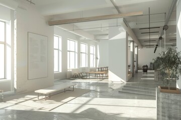 Chic Open Space Interior for Modern Workspace Design
