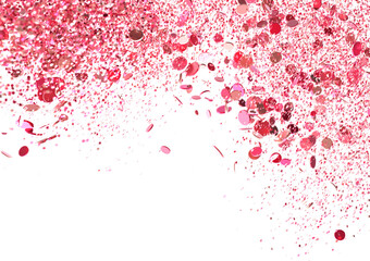 Pink glitter explosion on black