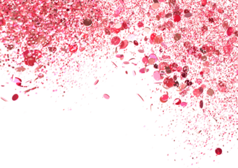 Pink glitter explosion on black